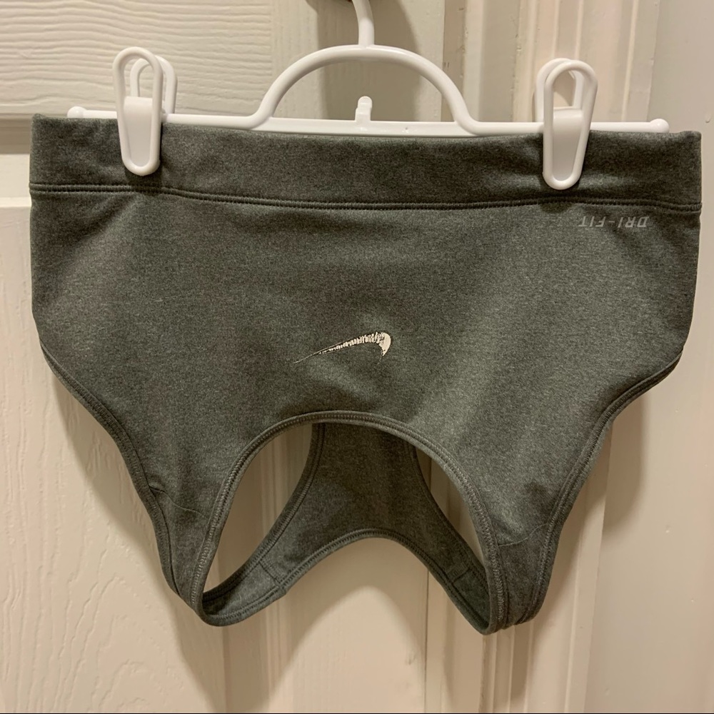 Nike Dry-Fit Grey Swoosh Sports Bra